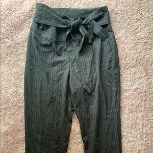 Women’s High-Waisted Charcoal Stripe Pant